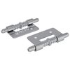 vidaXL Z&aacute;mek 2 pcs Stř&iacute;brn&aacute; 46 x 17 x 1,2 mm Ocel