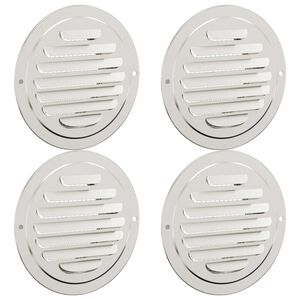 vidaXL Kryty vzduchov&yacute;ch ventil&aacute;torů 4 pcs Stř&iacute;brn&aacute; 80 mm
