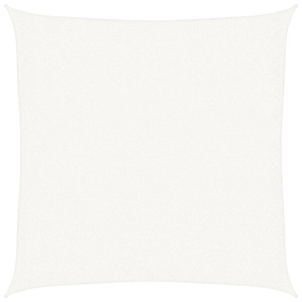 vidaXL Plachta proti slunci z HDPE čtvercov&aacute; 3,6x3,6 m b&iacute;l&aacute;