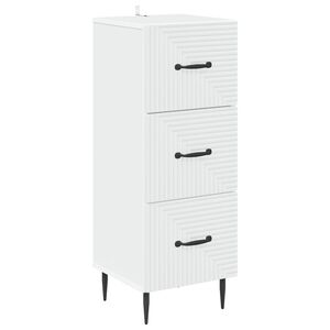 vidaXL Skř&iacute;ň se z&aacute;suvkami B&iacute;l&aacute; 33 x 34,5 x 89,5 cm Kompozitn&iacute; dřevo