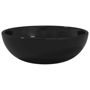 vidaXL Umyvadlo tvrzen&eacute; sklo 35 x 12 cm čern&eacute;