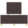 vidaXL R&aacute;m postele s čelo Tmavě hněd&aacute; 120 x 190 cm textil