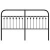 vidaXL Kovov&eacute; n&aacute;hradn&iacute; čelo postele čern&eacute; 160 cm