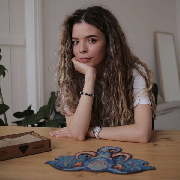 UNIDRAGON 299d&iacute;ln&eacute; dřevěn&eacute; puzzle Eternal Elephant King Size 41x32 cm