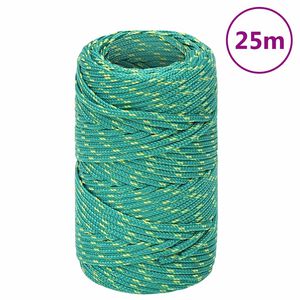 vidaXL Lodn&iacute; lano zelen&eacute; 2 mm 25 m polypropylen