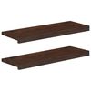 vidaXL Schodi&scaron;ťov&eacute; n&aacute;&scaron;lapy 2 ks 70 x 25 x 2 cm Tmavě hněd&aacute;