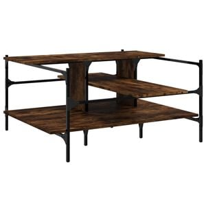 vidaXL Konferenčn&iacute; stolek kouřov&yacute; dub 100x100x48,5 cm kompozitn&iacute; dřevo