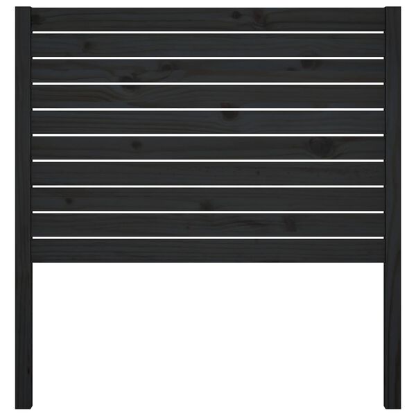 vidaXL Čelo postele černé 96 x 4 x 100 cm masivní borovice