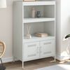vidaXL Skříň highboard bílá 68 x 39 x 113 cm ocel