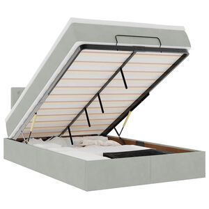 vidaXL Osmansk&yacute; r&aacute;m postele s matrac&iacute; světle &scaron;ed&aacute; 120x200cm samet