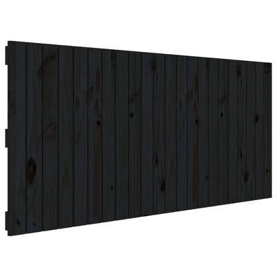 vidaXL Nástěnné čelo postele černé 140x3x60 cm masivní borové dřevo