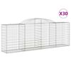 vidaXL Klenut&eacute; gabionov&eacute; ko&scaron;e 30ks 300x50x100/120cm pozinkovan&eacute; železo