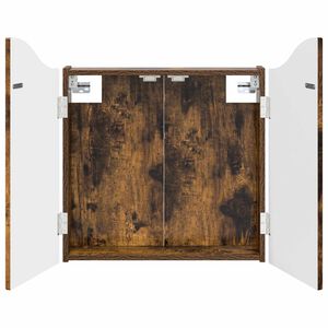 vidaXL Skř&iacute;ň na terče Kouřov&yacute; dub 56 x 12 x 63 cm Kompozitn&iacute; dřevo
