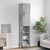 vidaXL Skř&iacute;ň highboard betonově &scaron;ed&aacute; 34,5x34x180 cm kompozitn&iacute; dřevo