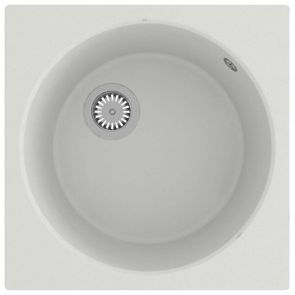 vidaXL Kuchyňsk&yacute; dřez B&iacute;l&aacute; 48 x 48 x 20.5 cm Žula