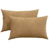 vidaXL Pohovkov&eacute; pol&scaron;t&aacute;ře 2 pcs Hněd&aacute; 50 x 30 cm Žebrovan&aacute; l&aacute;tka