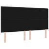 vidaXL Čelo postele Čern&yacute; 180 cm textil