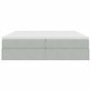 vidaXL Postel s &uacute;ložn&yacute;m prostorem a matrac&iacute; Světle &scaron;ed&aacute; 200 x 200 cm