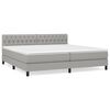 vidaXL Box spring postel s matrac&iacute; světle &scaron;ed&aacute; 200 x 200 cm textil