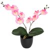 vidaXL Uměl&aacute; orchidejov&aacute; rostlina Růžov&aacute; 36 x 10 x 30 cm