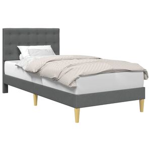 vidaXL R&aacute;m postele s čelo Tmavě &scaron;ed&aacute; 80 x 200 cm Textil