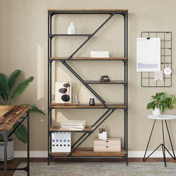 vidaXL Knihovna Star&eacute; dřevo 91 x 36 x 176 cm kompozitn&iacute; dřevo