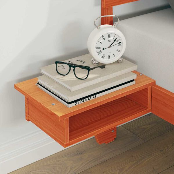 vidaXL R&aacute;m postele Voskově hněd&aacute; 120 x 200 cm Masivn&iacute; borov&eacute; dřevo