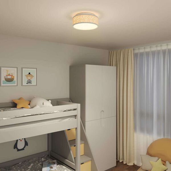 vidaXL Stropn&iacute; lampa s reflektory &Scaron;ed&aacute; 30 x 30 x 13,5 cm textil