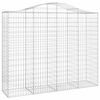 vidaXL Klenut&yacute; gabionov&yacute; ko&scaron; 200 x 50 x 160/180 cm pozinkovan&eacute; železo