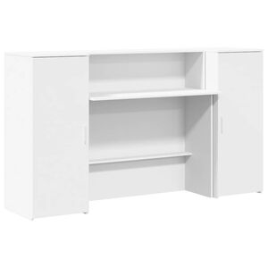 vidaXL Recepčn&iacute; stůl b&iacute;l&yacute; 180 x 50 x 103,5 cm, z uměl&eacute;ho dřeva