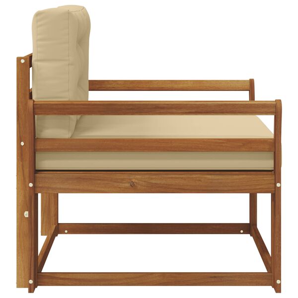 vidaXL Venkovn&iacute; středn&iacute; pohovka Masivn&iacute; ak&aacute;tov&eacute; dřevo Př&iacute;rodn&iacute;