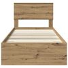 vidaXL R&aacute;m postele s čelo Artisanov&yacute; dub 90 x 190 cm kompozitn&iacute; dřevo