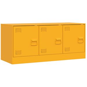 vidaXL TV skř&iacute;ňka hořčicově žlut&aacute; 99 x 39 x 44 cm ocel