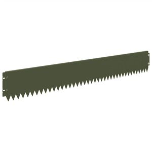 vidaXL Okraj tr&aacute;vn&iacute;ku 10 ks 103 x 15 cm Ocel Olivově zelen&aacute;