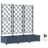 vidaXL Zahradn&iacute; pěstebn&iacute;k 3 pcs &Scaron;ed&yacute; 120 x 40 x 126 cm Plast