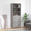 vidaXL Skříň highboard šedá sonoma 69,5 x 34 x 180 cm kompozitní dřevo