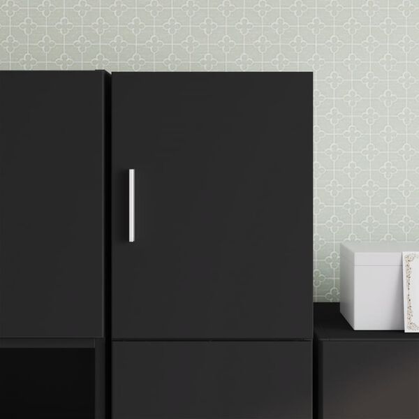 vidaXL N&aacute;stěnn&aacute; skř&iacute;ňka čern&aacute; 30 x 42,5 x 40 cm kompozitn&iacute; dřevo