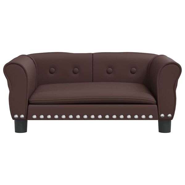 vidaXL Pelíšek pro psy hnědý 70 x 45 x 30 cm umělá kůže