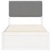 vidaXL R&aacute;m postele s čalouněn&yacute;m čelem s čelo Světle &scaron;ed&aacute; 75 x 190 cm