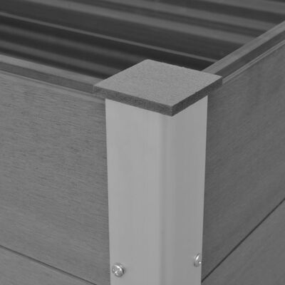 vidaXL Vyvýšený záhon dřevoplast 150 x 100 x 54 cm šedý