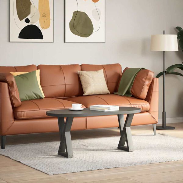 vidaXL Nohy konferenčního stolku 2 ks antracitové 28 x (42-43,3) cm ocelové