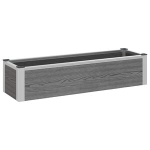 vidaXL Zahradn&iacute; vyv&yacute;&scaron;en&yacute; z&aacute;hon &Scaron;ed&aacute; 100 x 30 x 22 cm WPC a hlin&iacute;k