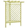 vidaXL Rohov&aacute; pergola s lavic&iacute; 130x130x197 cm impregnovan&aacute; borovice