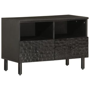 vidaXL TV skř&iacute;ňka čern&aacute; 70 x 33 x 46 cm masivn&iacute; mangovn&iacute;kov&eacute; dřevo