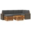 vidaXL Rohov&aacute; sofa sada s pol&scaron;t&aacute;řem 7 pcs Přirozen&aacute; a Anthracitov&aacute;