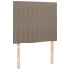 vidaXL Box spring postel s matrac&iacute; a LED taupe 120x190 cm textil