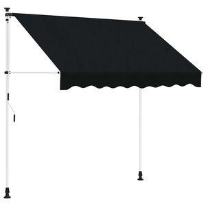 vidaXL Manu&aacute;ln&iacute; zatahovac&iacute; mark&yacute;za Čern&aacute; 200 cm