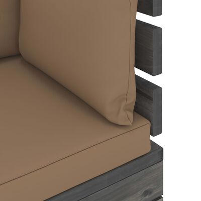 vidaXL 5dílná zahradní sedací souprava z palet + podušky borové dřevo