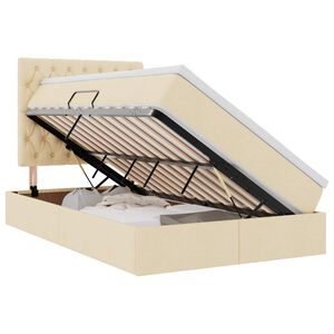 vidaXL Postel s &uacute;ložn&yacute;m prostorem a matrac&iacute; Kr&eacute;mov&aacute; 120 x 200 cm