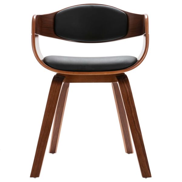 vidaXL J&iacute;deln&iacute; židle 6 ks oh&yacute;ban&eacute; dřevo a uměl&aacute; kůže